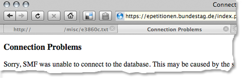 Petitionsserver #fail